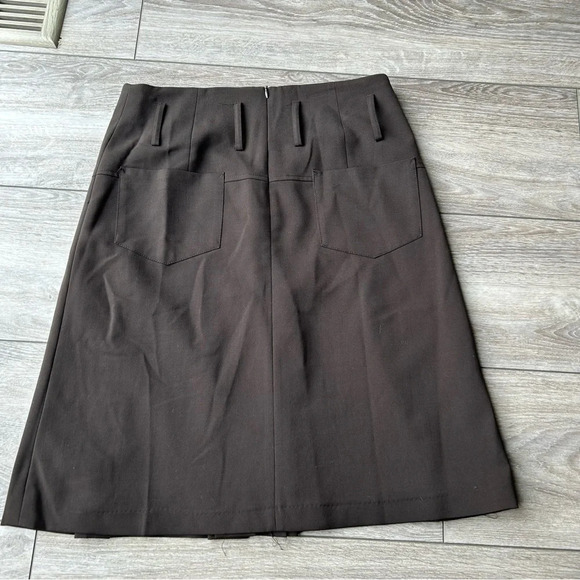 Marc Aurel Wool Blend  Pleated Front Skirt - Picture 7 of 13